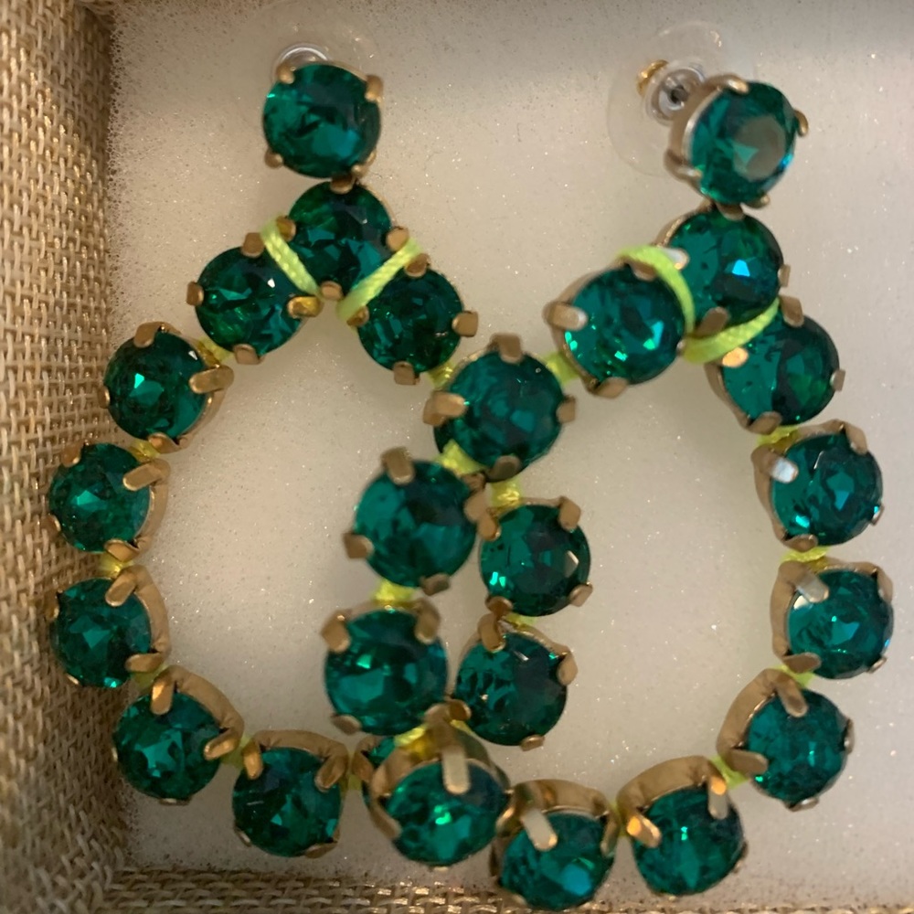 Green and citron fun earrings